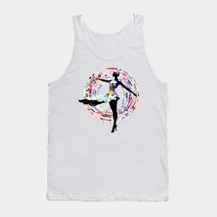 Woman Dancing Dance Performance Abstract Tank Top